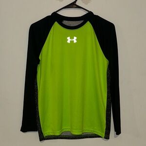 Under Armour Lime Green and Black Raglan Shirt